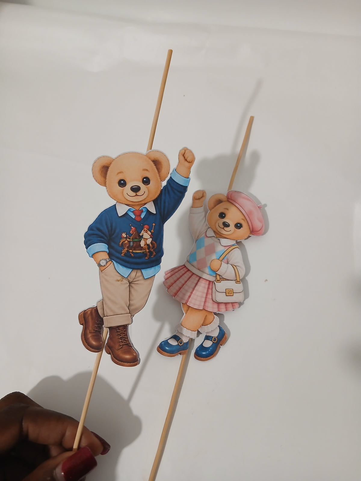 Custom Party Centrepiece Cutouts – 5 Front & Back Pairs, 250gsm Card, Adhesive Included