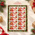 Personalised Christmas Photo Stickers – 10 Custom Gift Labels, Gloss or Matte